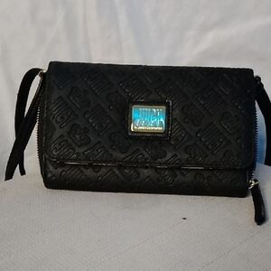 Juicy Couture Black Embossed Wristlet